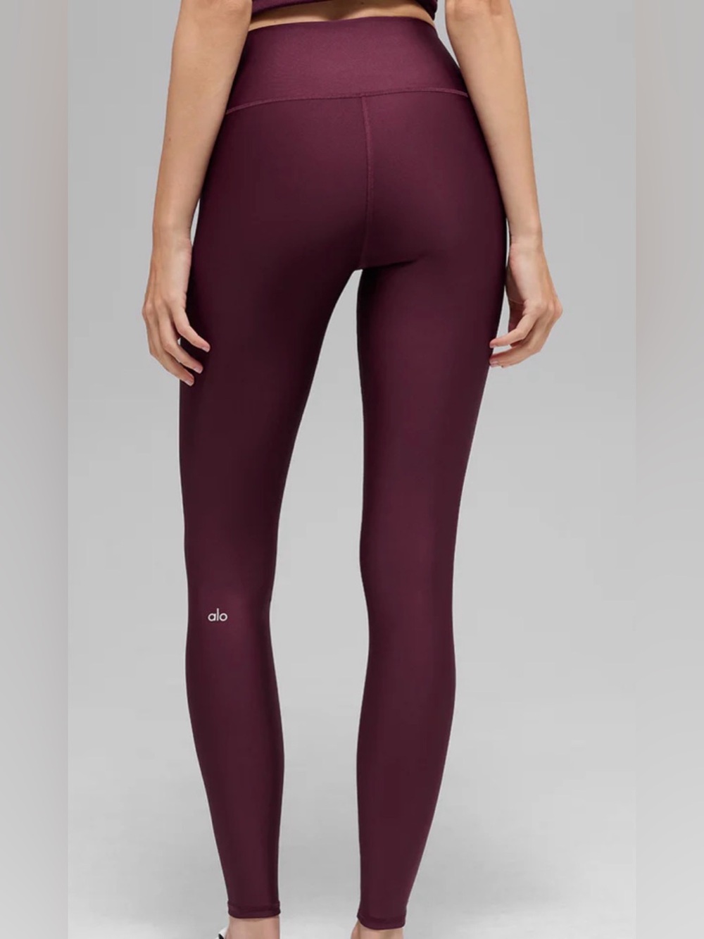 Alo Yoga High-Waist Airlift Leggings Dark Plum Maroon Size Small - Picture 2 of 10